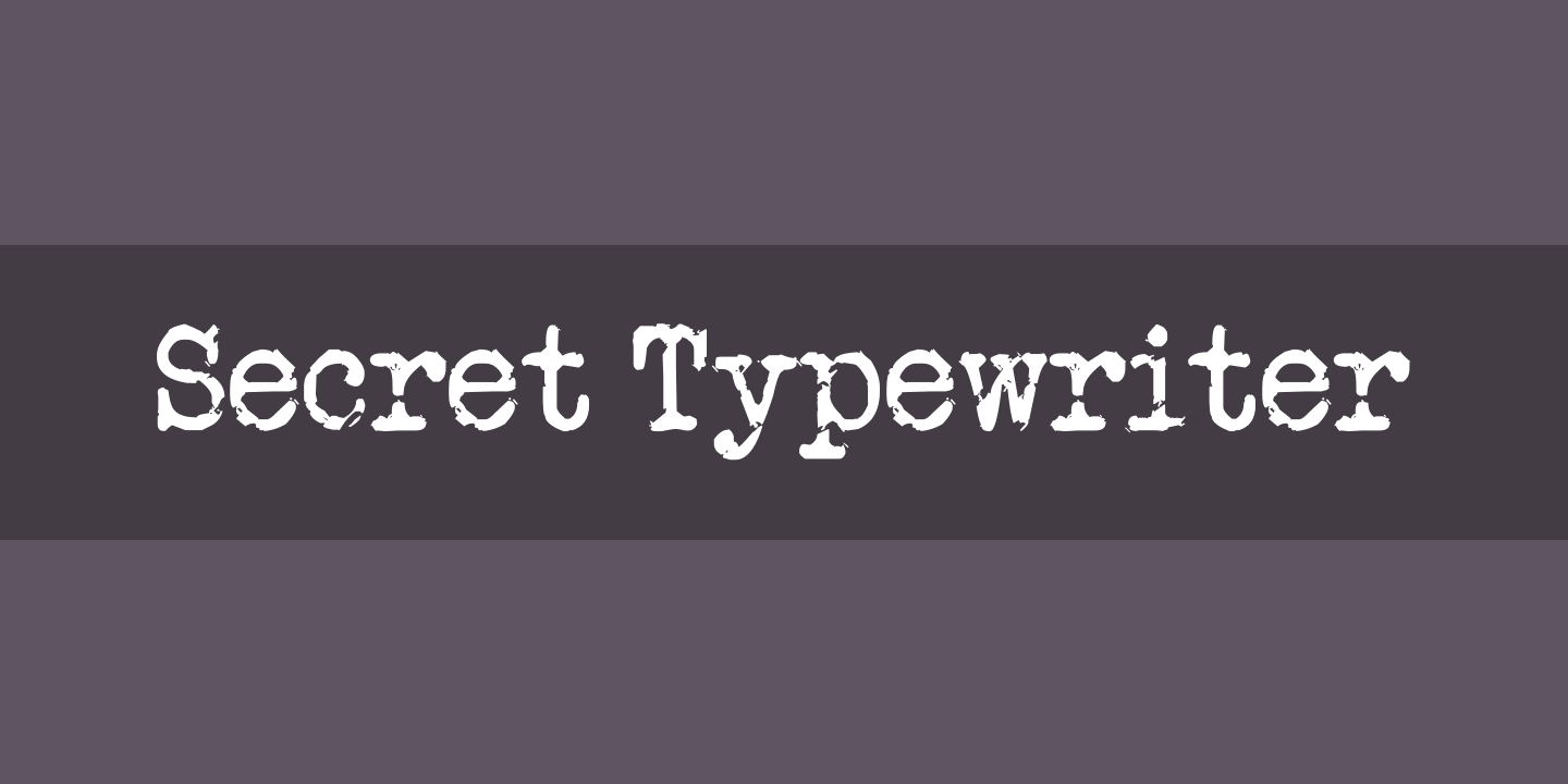 Przykład czcionki Secret Typewriter